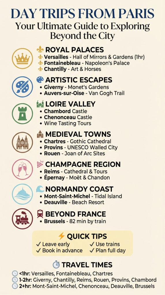 day-trips-from-Paris Infographic